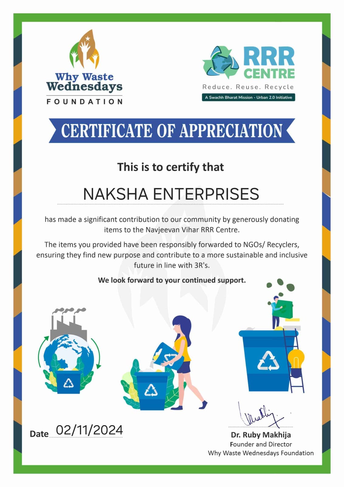 Certificate of Appreciation